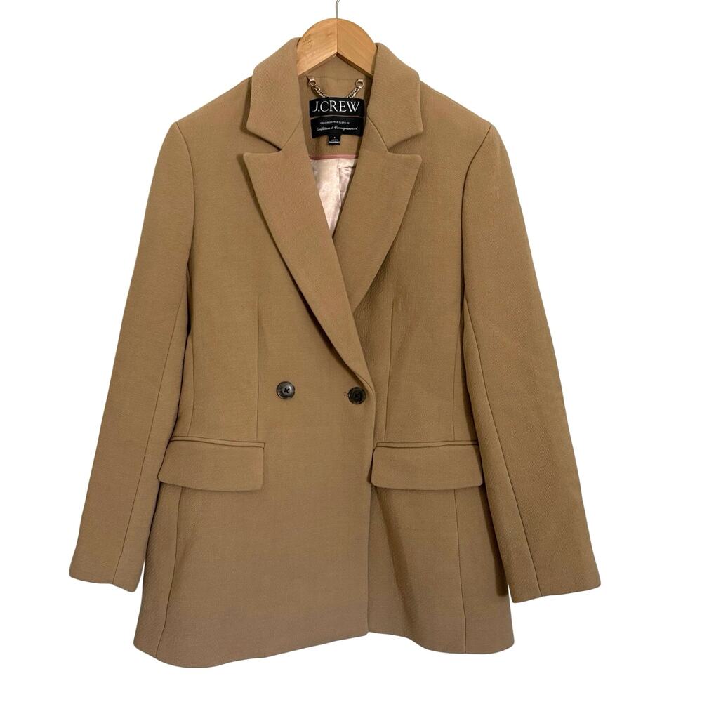J Crew Evening Blazer Jacket Italian Double Cloth Wool Size 4 Preppy Academia